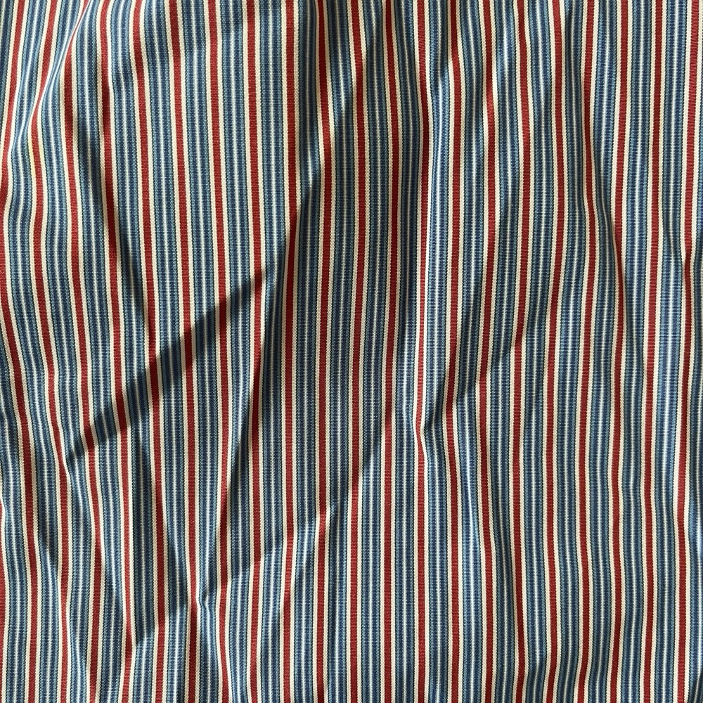 Faconnable Men's Size XL Trend Dress Shirt Red Blue White Stripe 100% Cotton - Picture 5 of 8